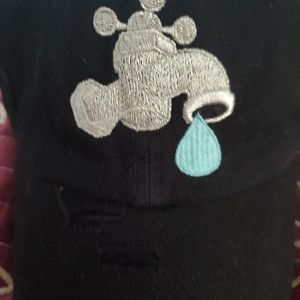 A Destroyed Denim Dad Hat